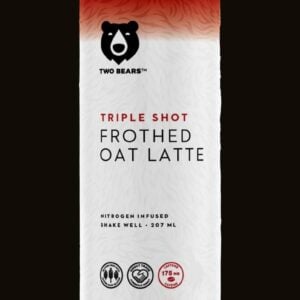TWO BEARS - TRIPLE SHOT FROTHED OAT LATTE COFFEE